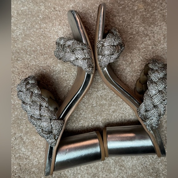 A New Day Metallic Braided Heels - Picture 3 of 3